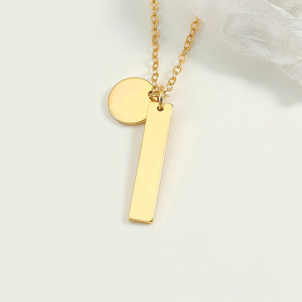 Personalized Stainless Steel Niche Design Circular Necklace