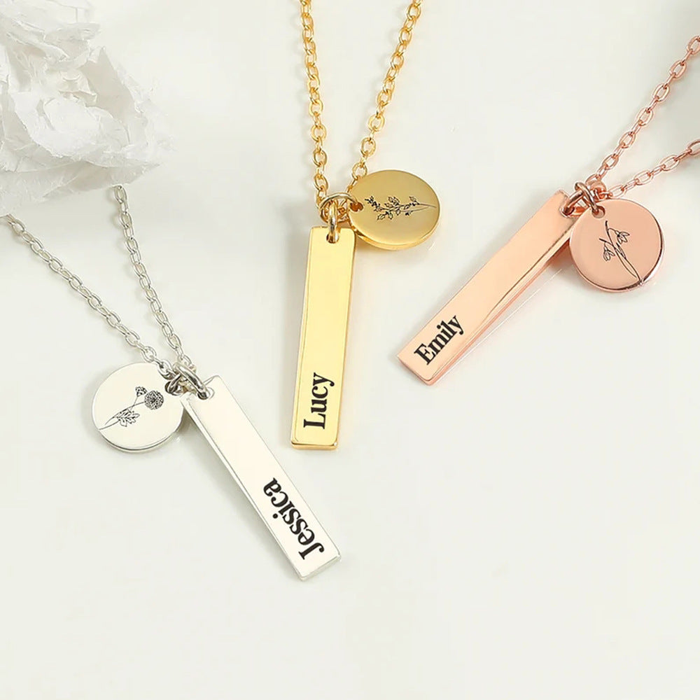 Personalized Stainless Steel Niche Design Circular Necklace