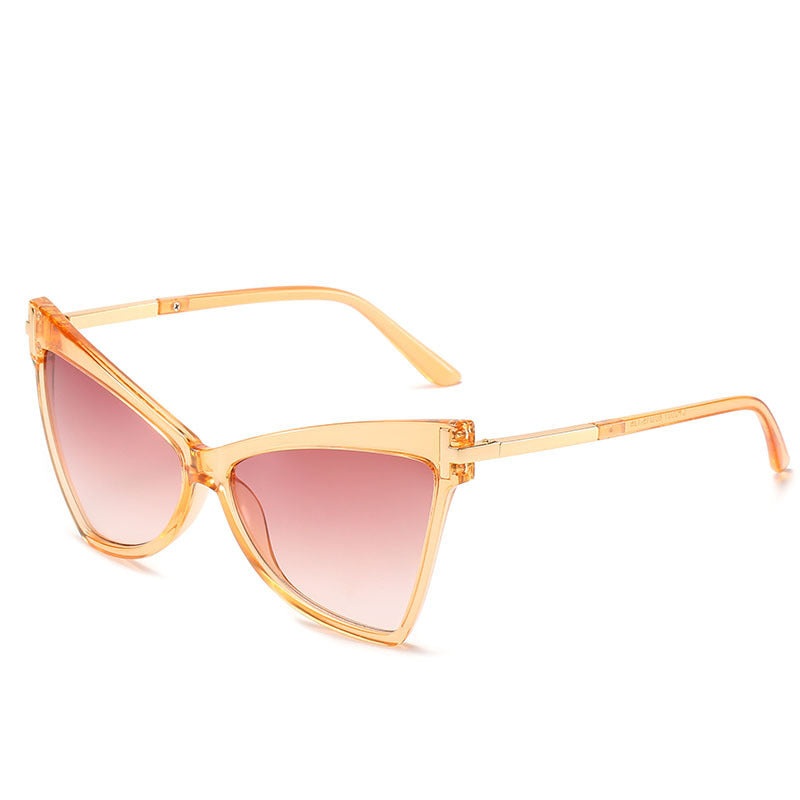 Fashion Triangle T-shaped Ocean Color Cat Eye Glasses