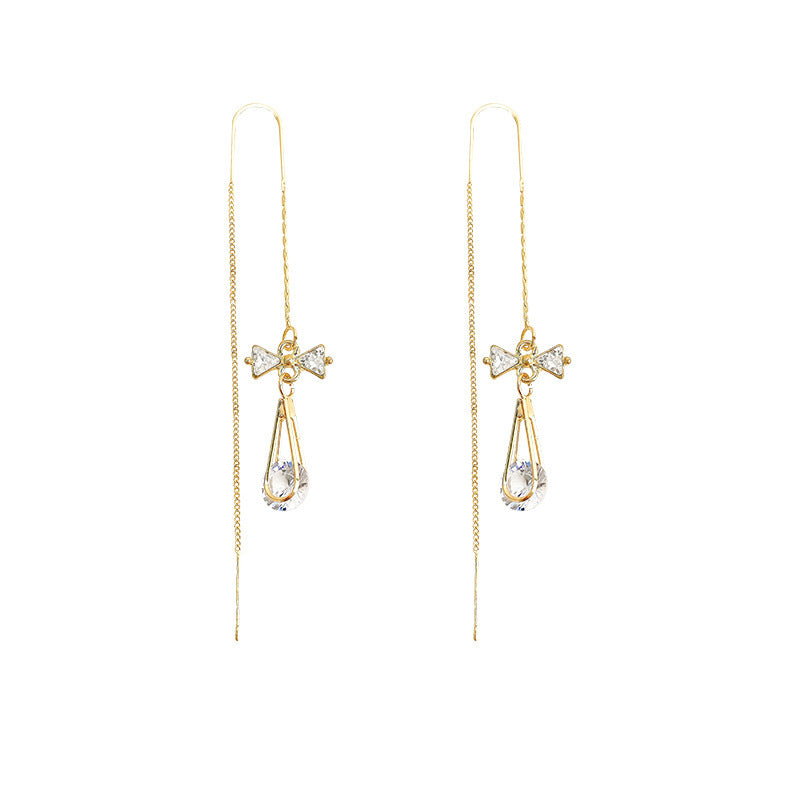 Tassel Drop-shaped Zircon EAR Thread