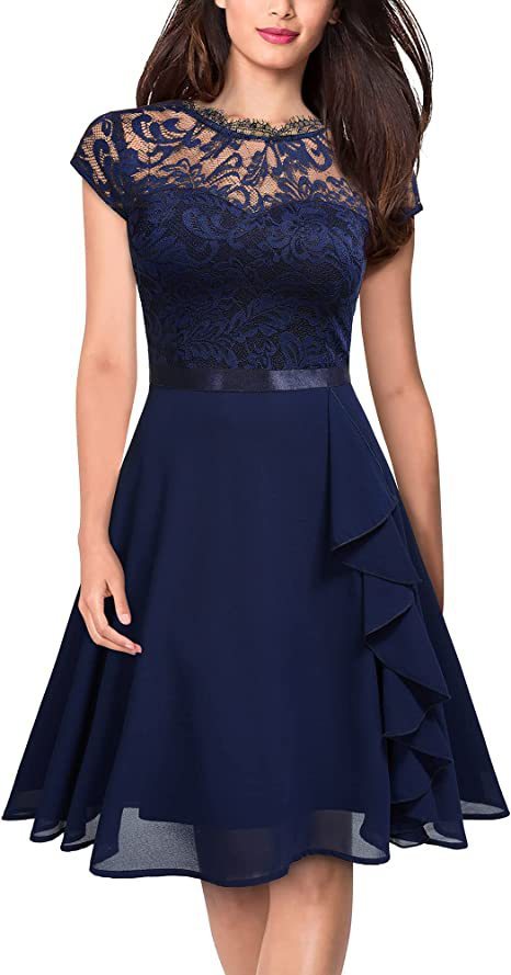 Waist-controlled Large Hem Temperament Dress