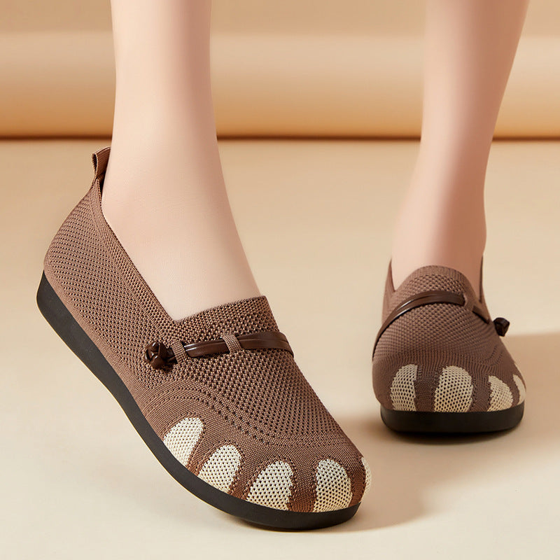 Women's Elderly Casual Shoes Slip-on Breathable Soft Bottom