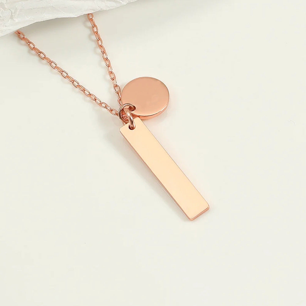 Personalized Stainless Steel Niche Design Circular Necklace