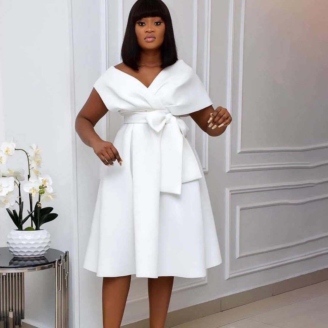 Women's Fashion Personality Bandage Temperament Dress