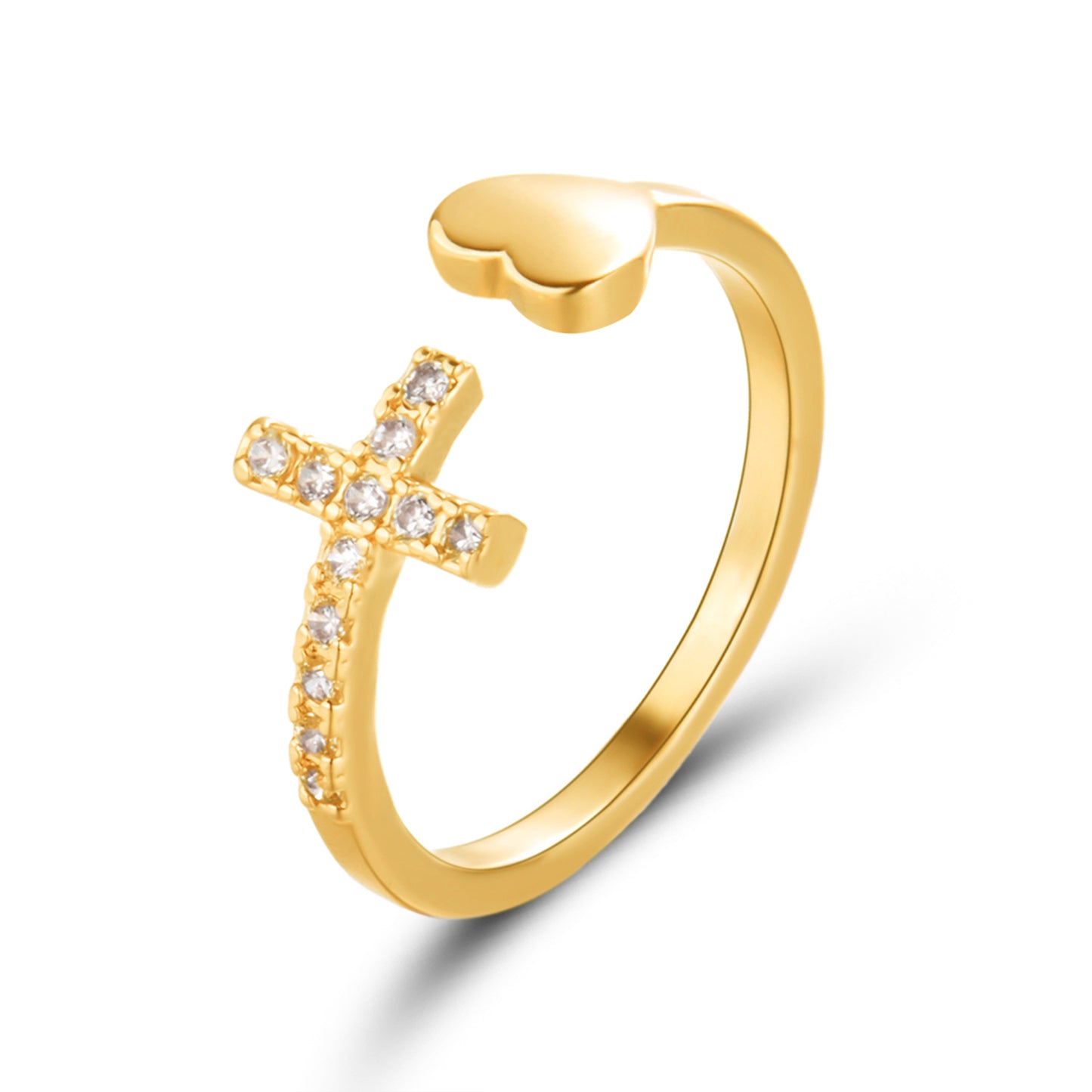 Heart-shaped Accessories Diamond Cross Peach Heart Lady