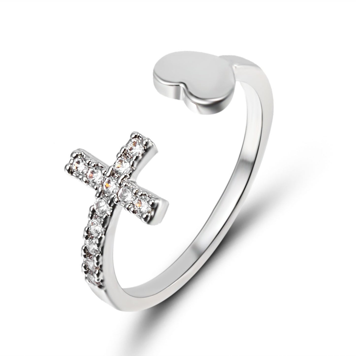 Heart-shaped Accessories Diamond Cross Peach Heart Lady