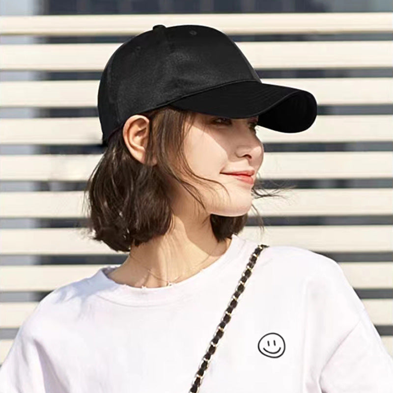 Natural New One-piece Wig Women's Short Curly Hair Baseball Hat