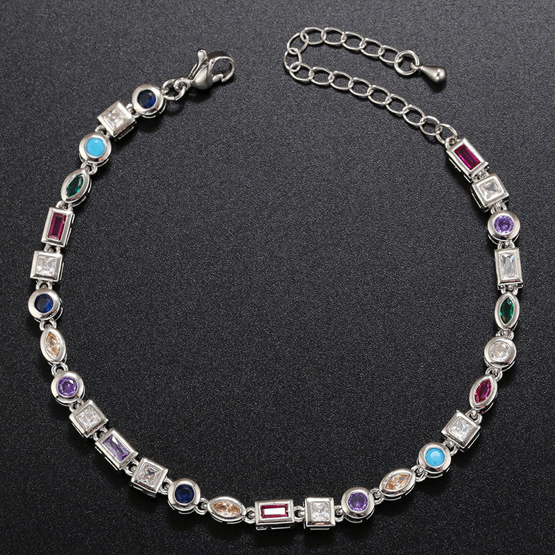 European And American Color Diamond Bracelet Necklace For Women