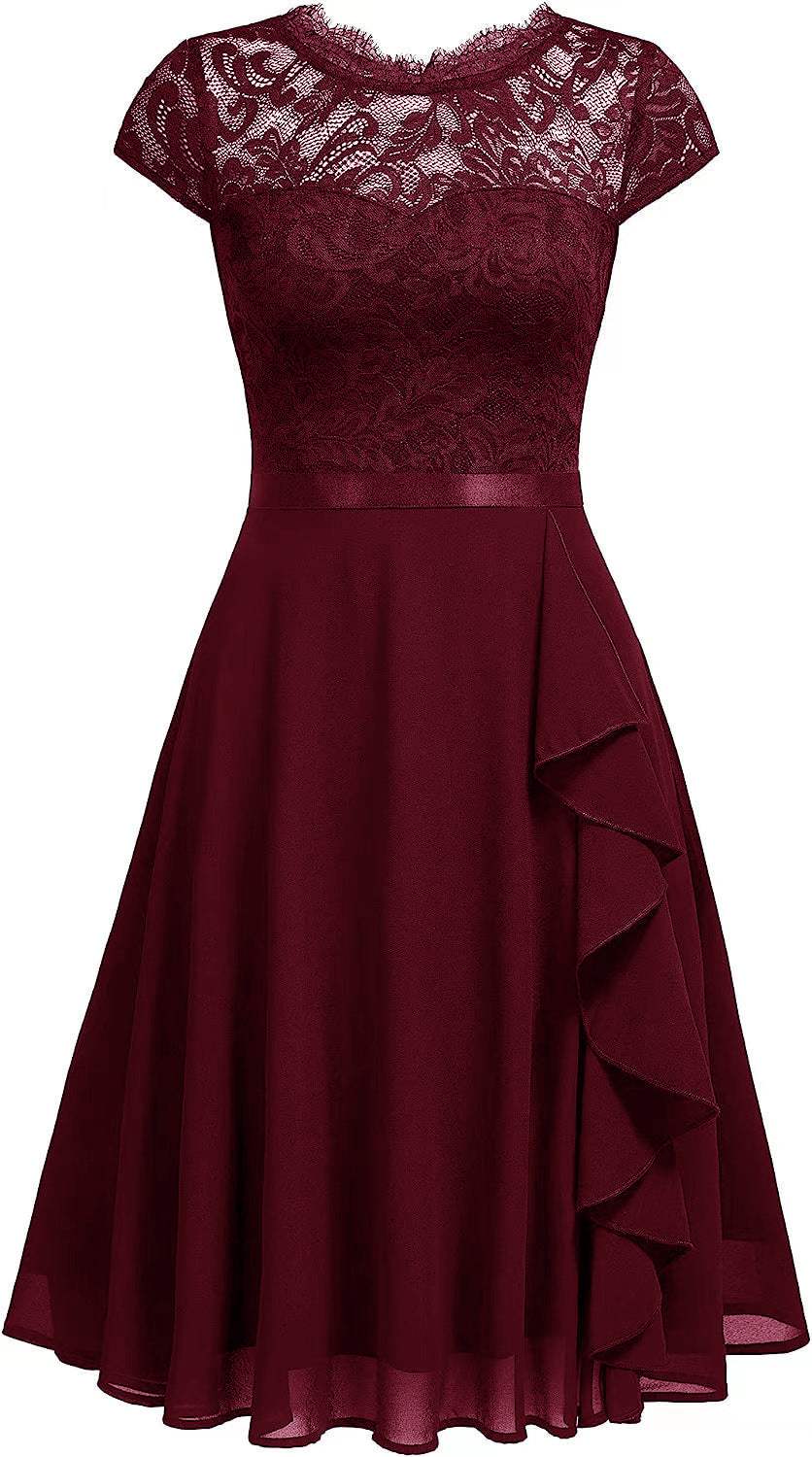 Waist-controlled Large Hem Temperament Dress