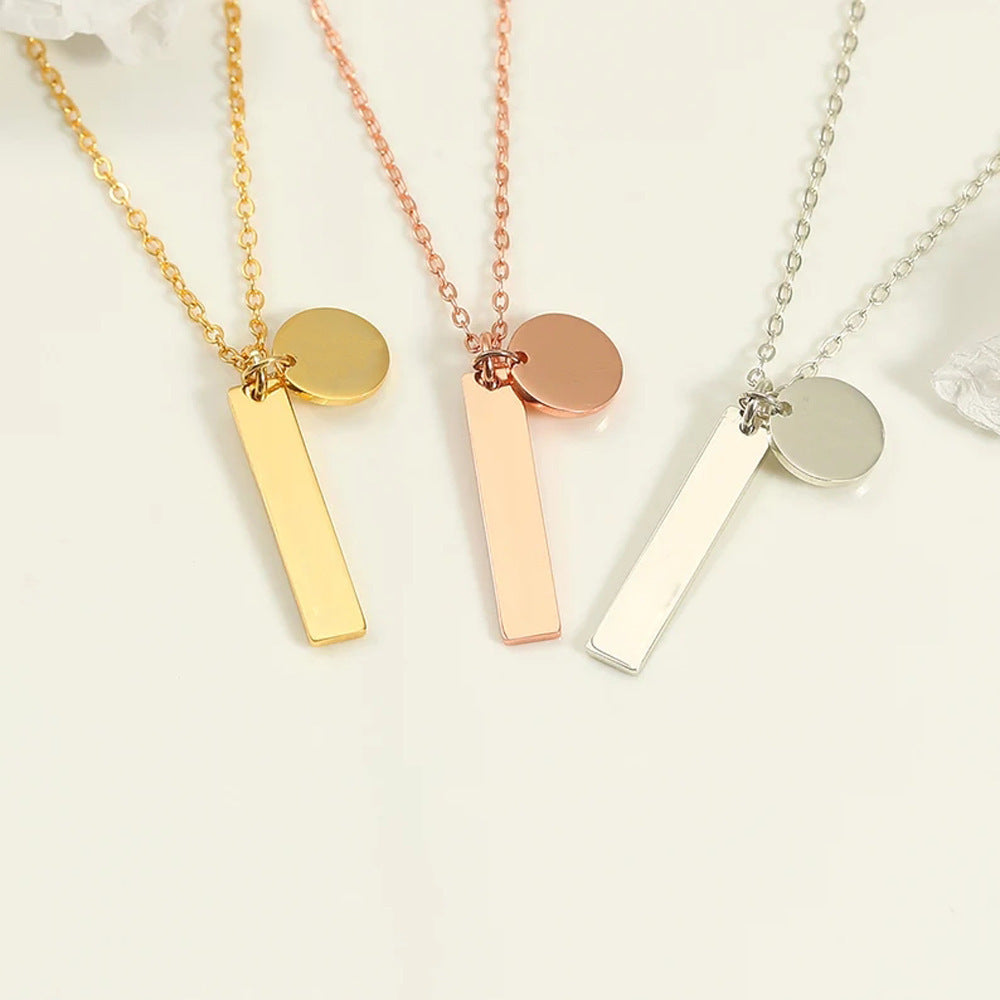 Personalized Stainless Steel Niche Design Circular Necklace