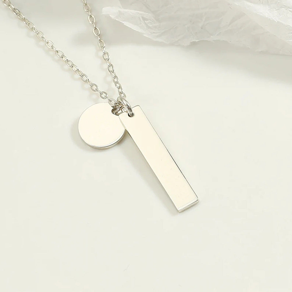 Personalized Stainless Steel Niche Design Circular Necklace