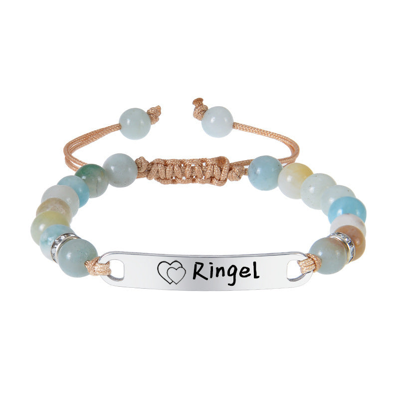 Creative Crystal Pearl Bead Woven Bracelet
