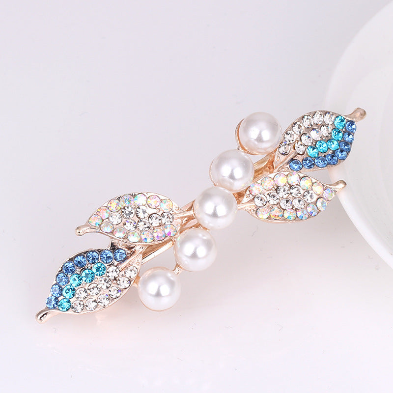 Simple Pearl Alloy Large Bow Hairpin Headdress