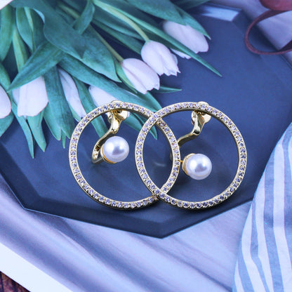Trendy Earrings Creative Geometric Ring