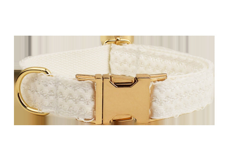 White Lace Pet Vest Dog Collar Dog Wedding Dog Leash