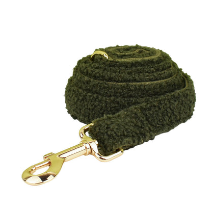 Army Green Velvet Pet Collar Vest