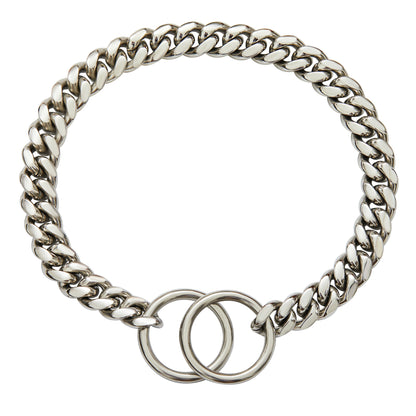 Small And Medium Sized Pet Dog Leash Stainless Steel Encrypted Collar