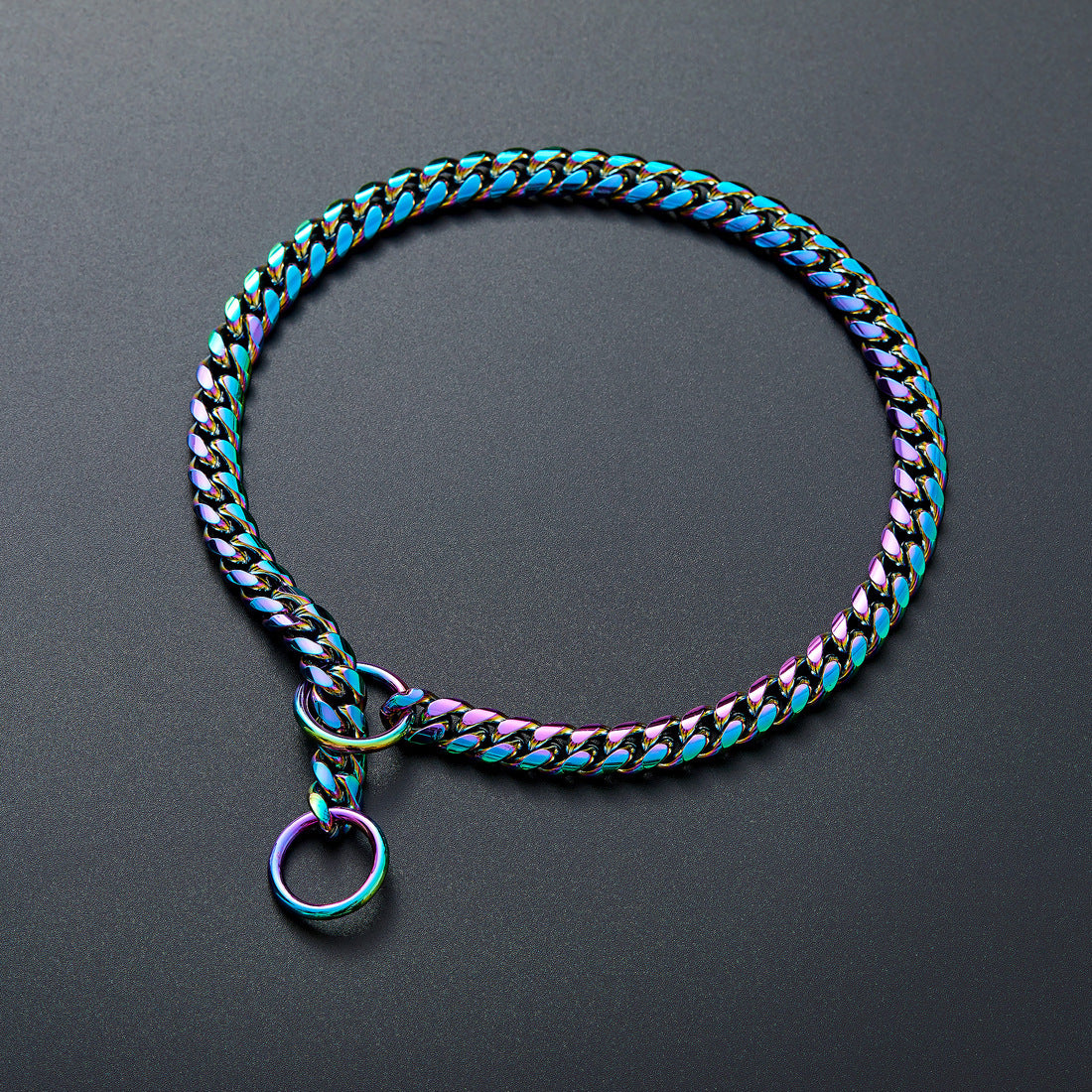 Small And Medium Sized Pet Dog Leash Stainless Steel Encrypted Collar