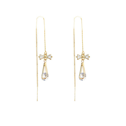 Tassel Drop-shaped Zircon EAR Thread