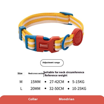 Retro Record Hand Holding Rope Small And Medium-sized Dogs Collar Vest