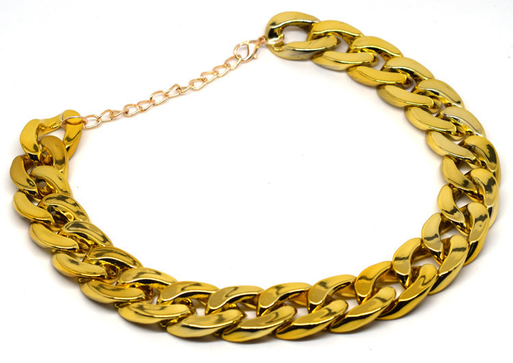 Dog Gold Color Chain Chain Buckle Small And Medium Size Dog Collar Pet Necklace Ornament