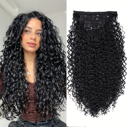 Synthetic Hair Curler Type Hair Extension Hair Curler Type Full Head Wig Women's Black Brown Hair