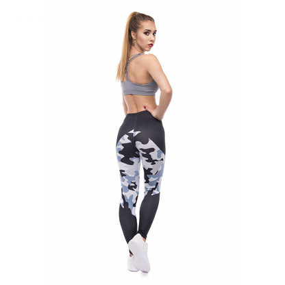 Black European and American printed cropped trousers