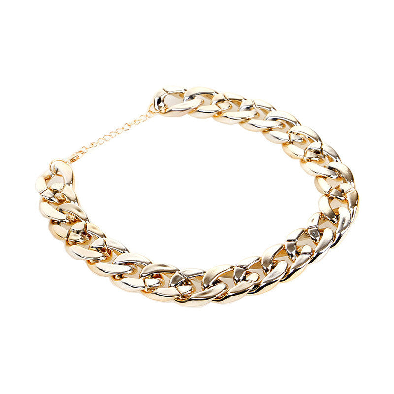 Dog Gold Color Chain Chain Buckle Small And Medium Size Dog Collar Pet Necklace Ornament