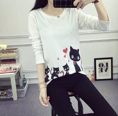 Women's Fashion Personality Printed Crew Neck Top