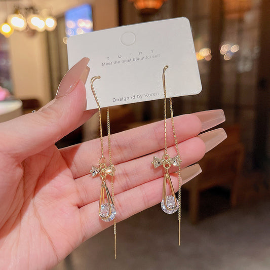 Tassel Drop-shaped Zircon EAR Thread