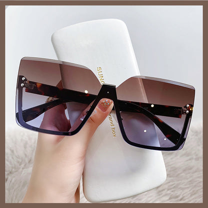 European And American Style Half Frame Metal Sunglasses Fashion