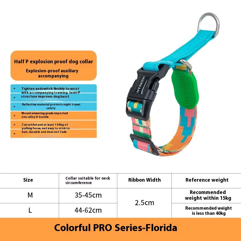 Half P Explosion-proof Collar Pet Traction Neckband