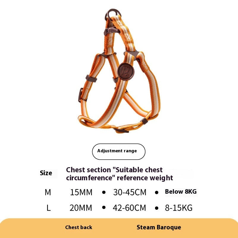 Retro Record Hand Holding Rope Small And Medium-sized Dogs Collar Vest