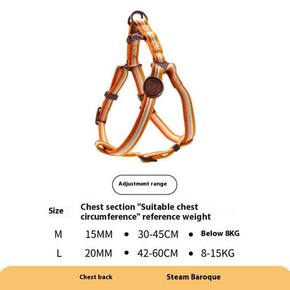 Retro Record Hand Holding Rope Small And Medium-sized Dogs Collar Vest