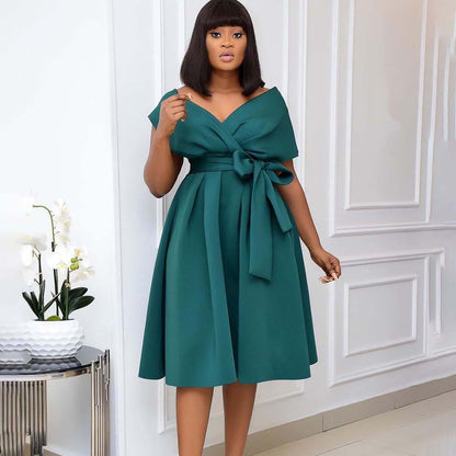 Women's Fashion Personality Bandage Temperament Dress