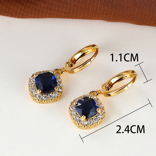 White Diamond Rhombus Fashion Personalized Ear Clips Women