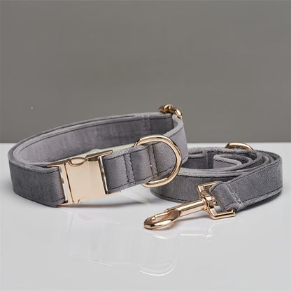 Solid Color Simple Pet Dog Collar Hand Holding Rope