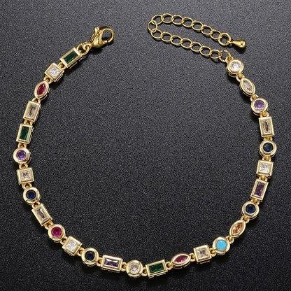 European And American Color Diamond Bracelet Necklace For Women