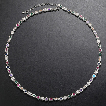 European And American Color Diamond Bracelet Necklace For Women