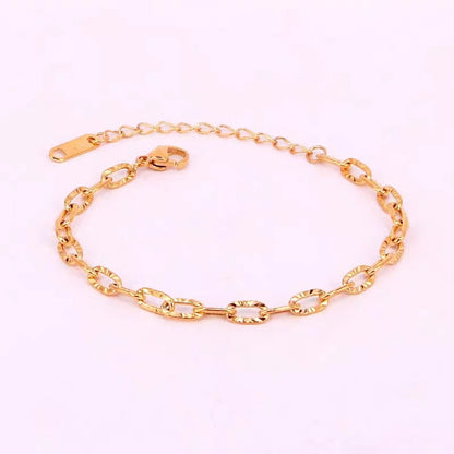 Embossed Bracelet Female Special-interest Design Simple Titanium Steel