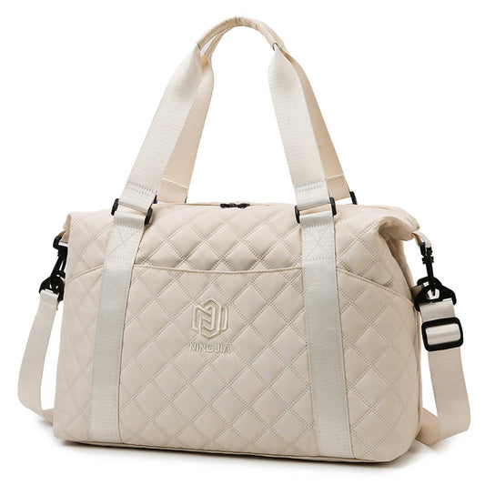 Rhombus Travel Luggage Bag Women's Lightweight Korean Style Crossbody