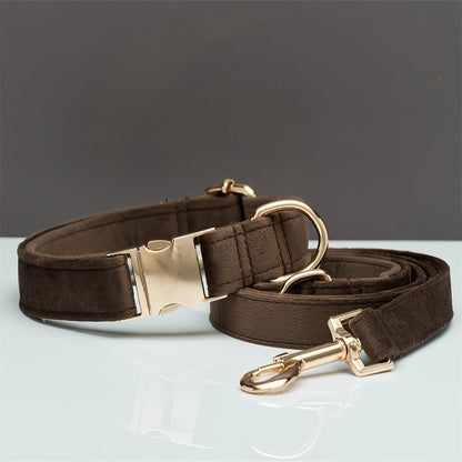 Solid Color Simple Pet Dog Collar Hand Holding Rope