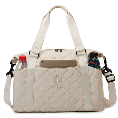 Rhombus Travel Luggage Bag Women's Lightweight Korean Style Crossbody