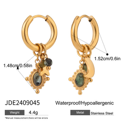 Fashion Stainless Steel Star Moon Ear Clip