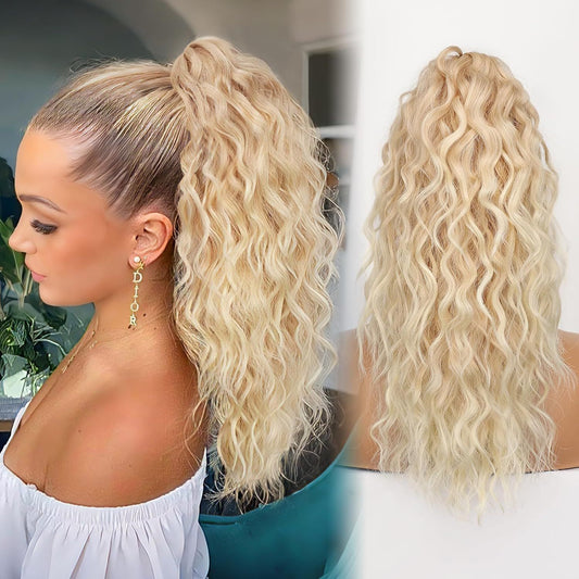Women's Wig Curly Wavy Hair Extension Horse Tail Hair Extension 18inch