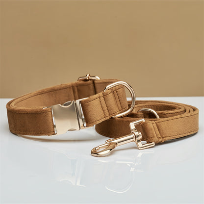 Solid Color Simple Pet Dog Collar Hand Holding Rope