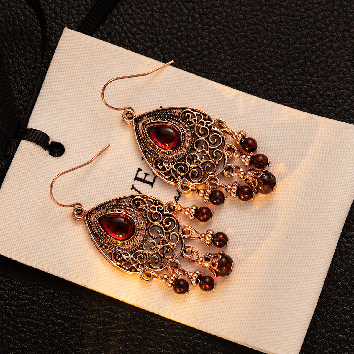 Fashion Personality Water Drop Pattern Tassel Ear Hook