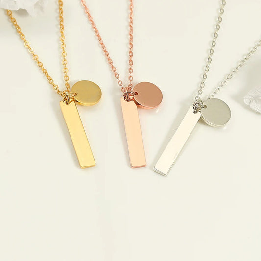 Personalized Stainless Steel Niche Design Circular Necklace