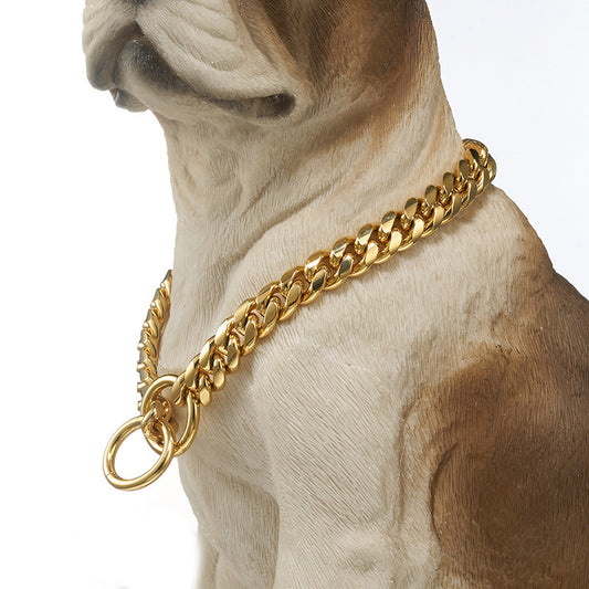 Small And Medium Sized Pet Dog Leash Stainless Steel Encrypted Collar