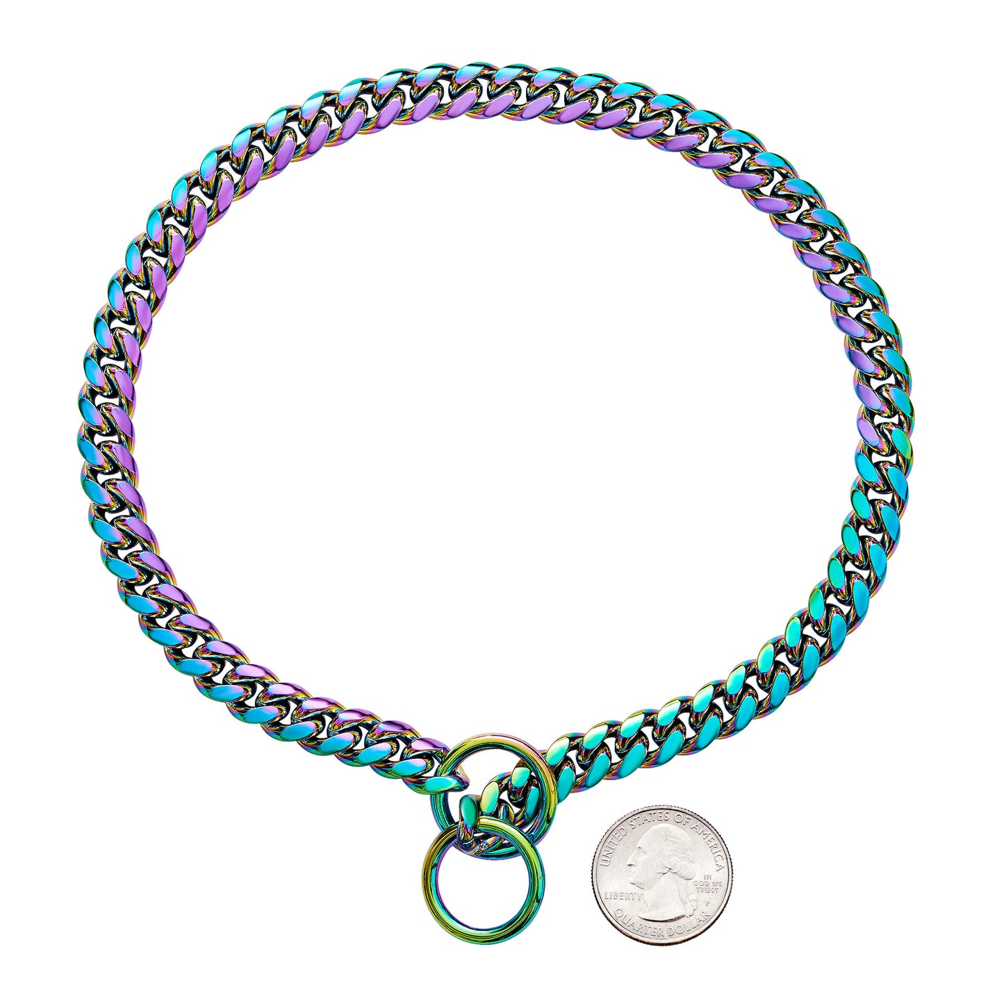 Small And Medium Sized Pet Dog Leash Stainless Steel Encrypted Collar